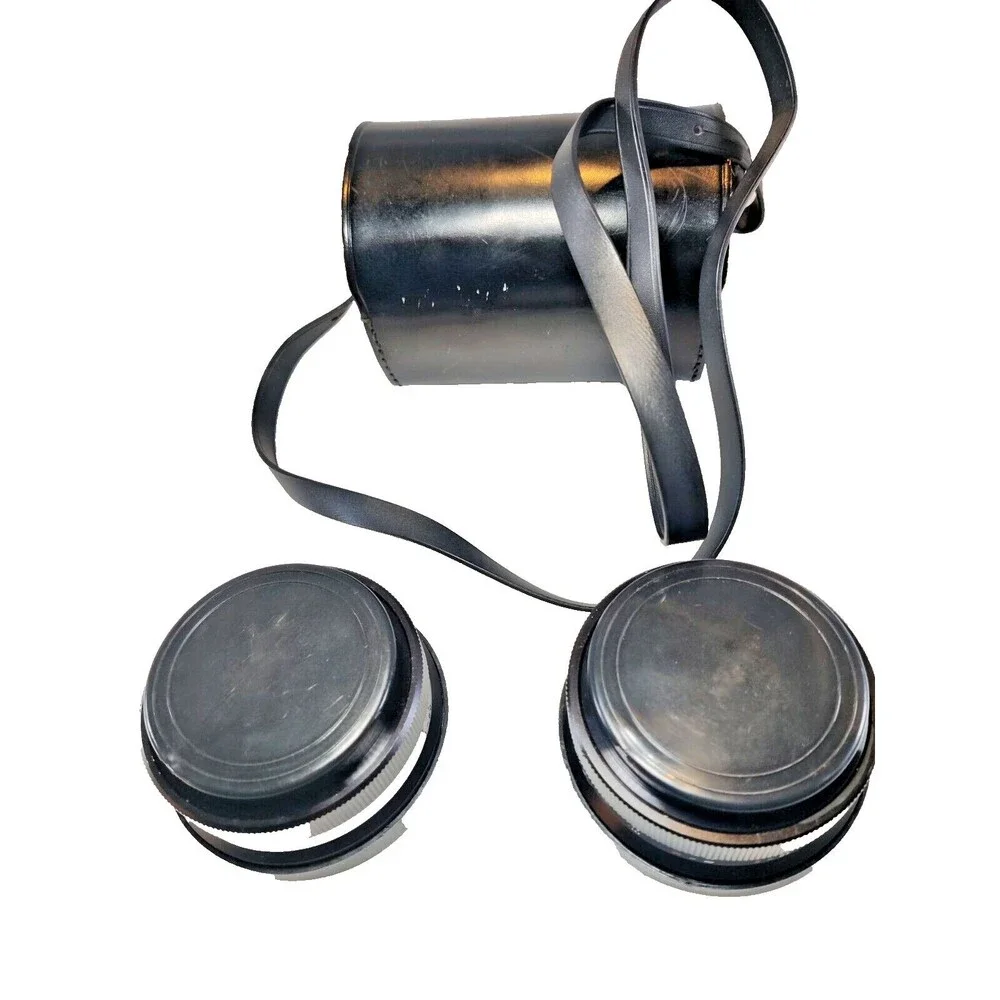 Set Of 2 Yashica Yashikor AUX Wide Angle & Telephoto 1:4 S007 & S008 Lens W/Case